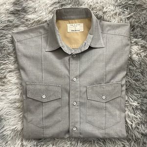 Rag and Bone slim fit shirt. Size S. Colour: light grey. Excellent condition.